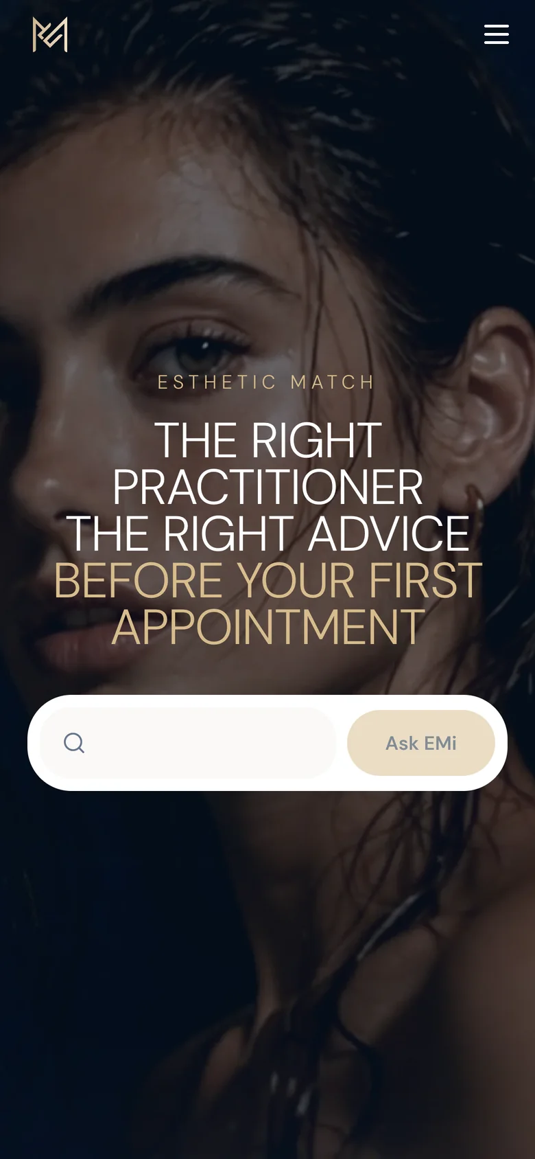Home: The promise and the question field, on a phone.