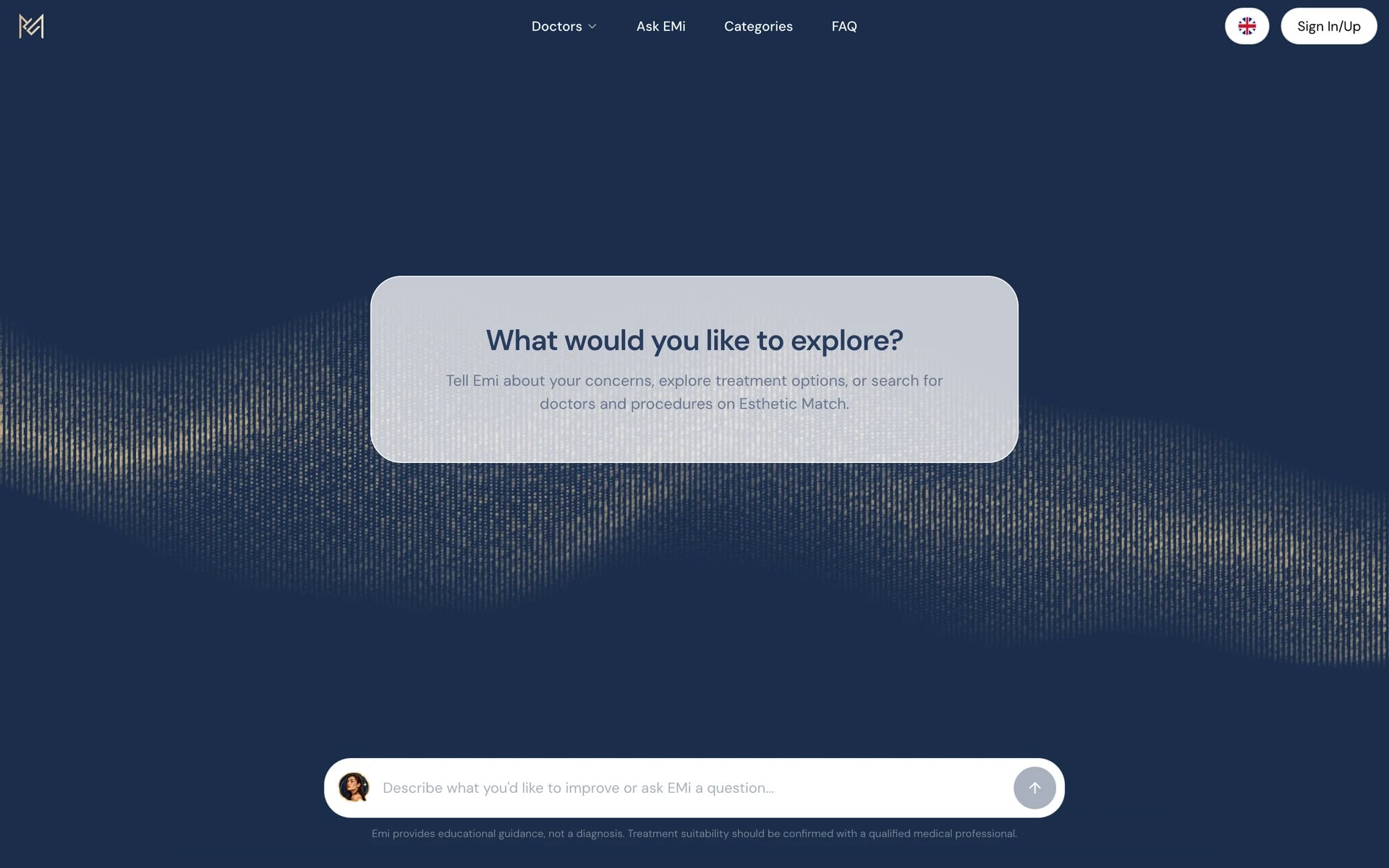 Ask EMi: A single question, a waveform and nothing else competing for attention.